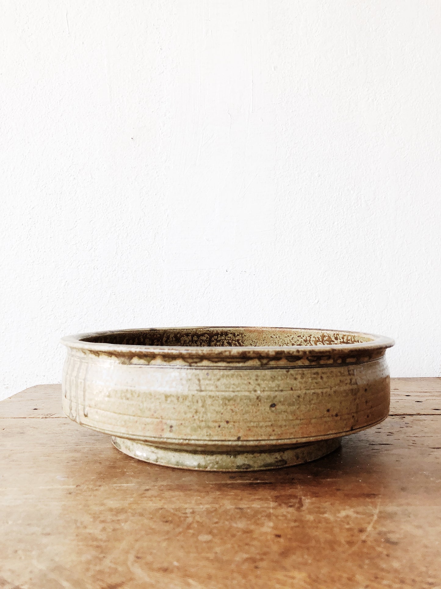 Vintage Ceramic Shallow Bowl