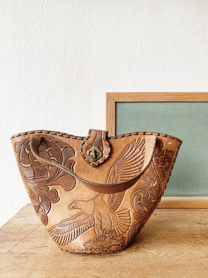 Vintage Tooled Leather Handbag