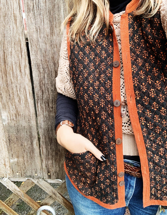 Quilted Cotton Fabindia Vest