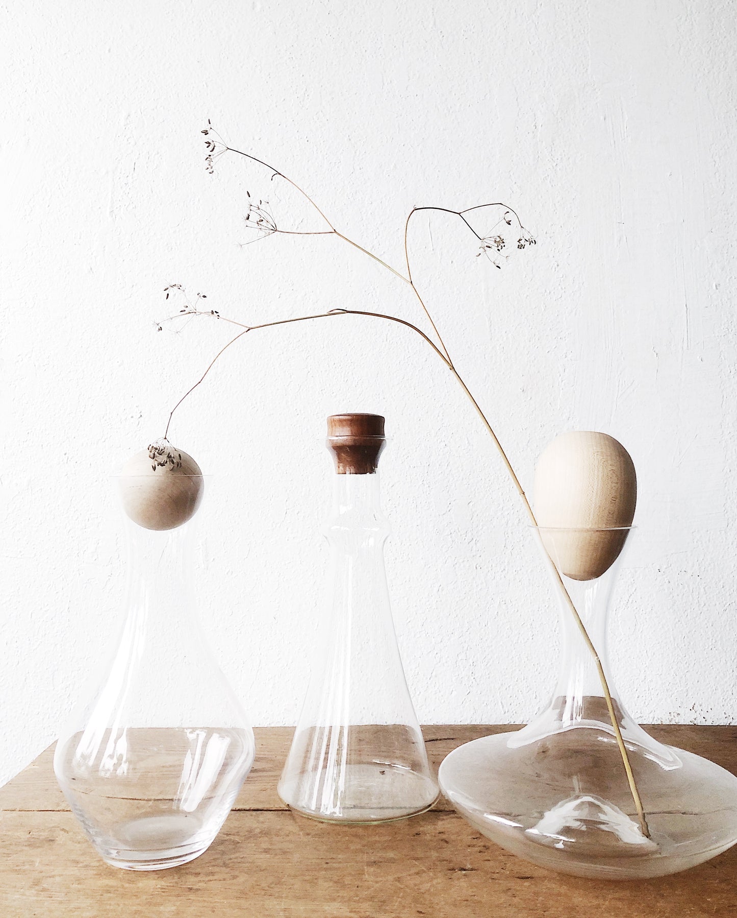 Vintage Blown Glass Decanter with Stopper