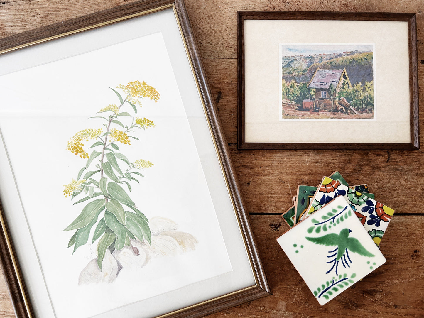 1980’s Original Watercolor Painting Goldenrod