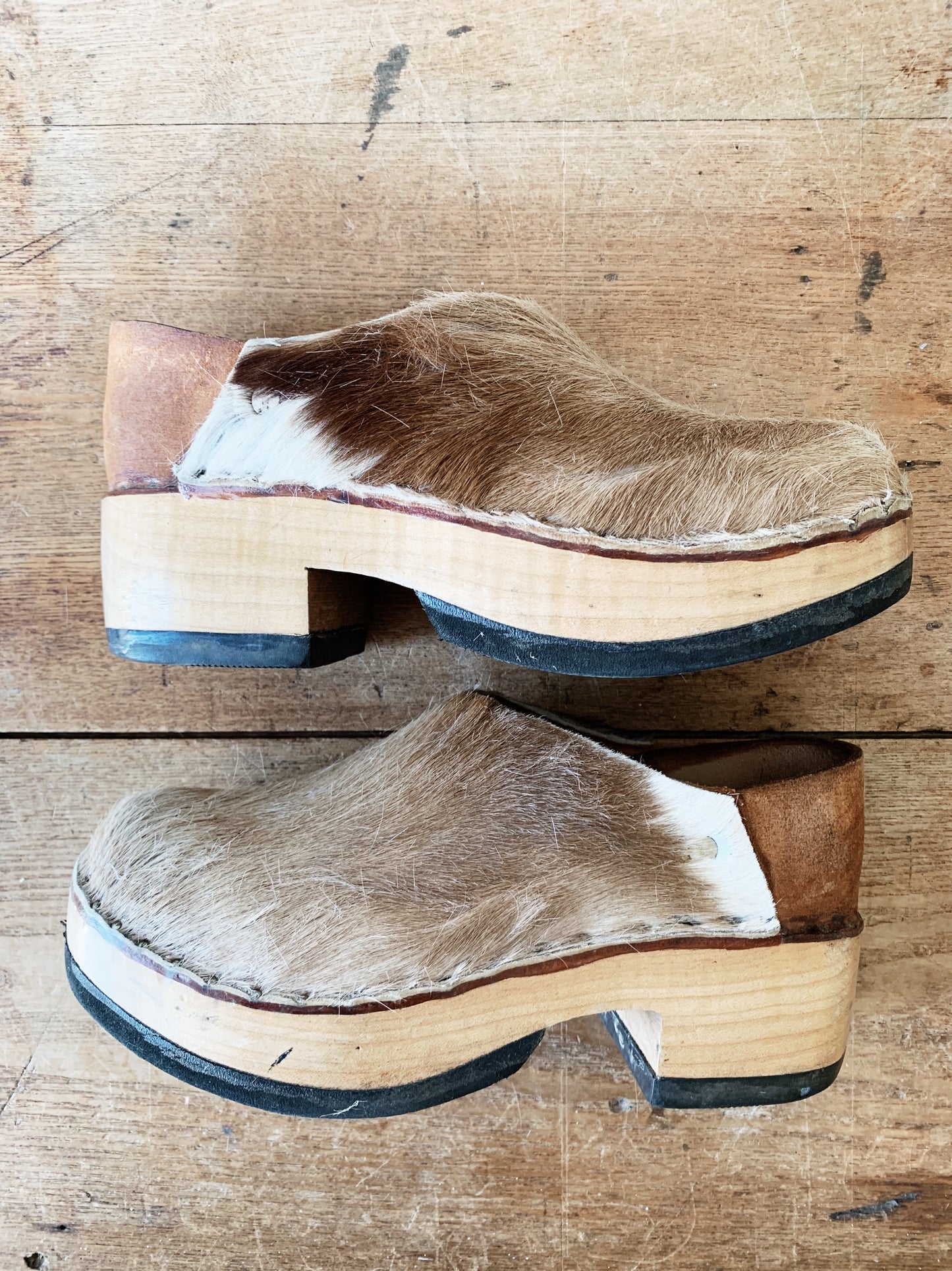 Vintage Multnomah Pony Hair Clogs