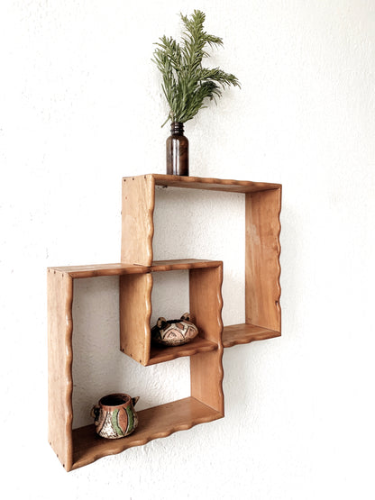 Vintage Modular Cubby Wall Shelf