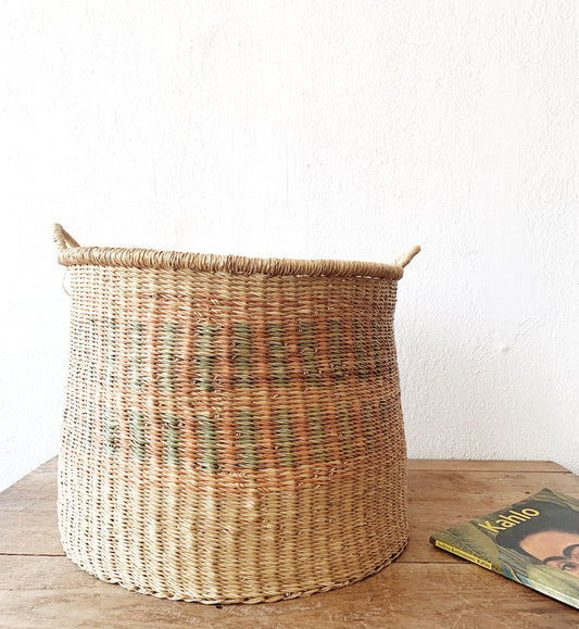 Large Woven Handled Basket