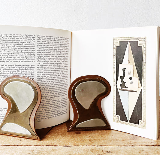 Vintage Mixed Metal Bookends
