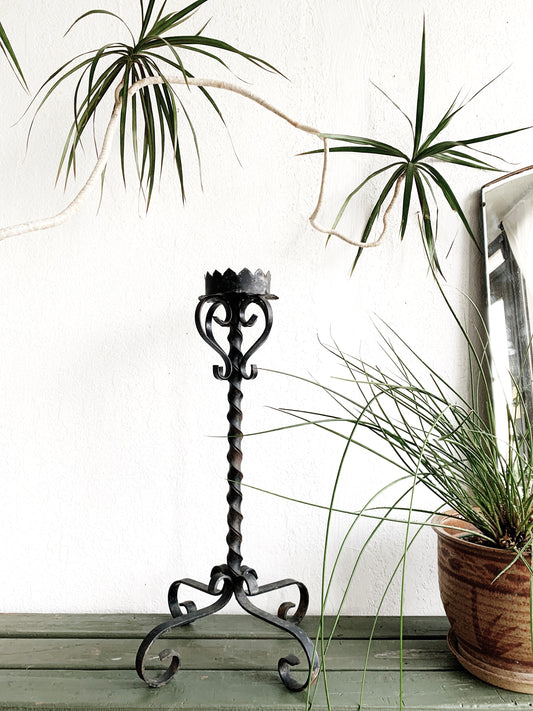 Mid Century Iron Candelabra