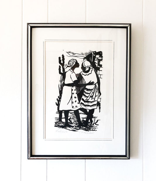 Vintage Original Signed Litho