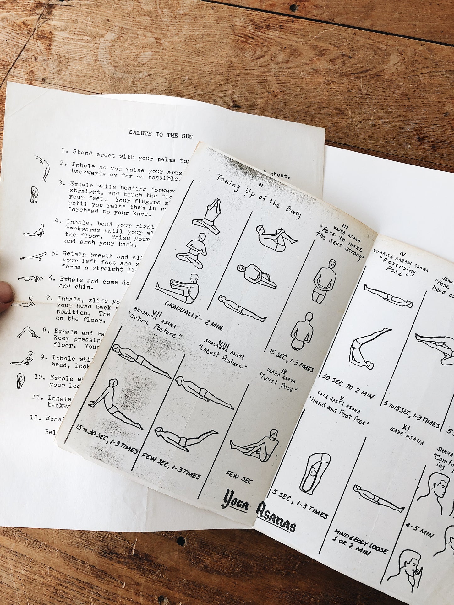 Vintage 1960s Illustrated Yoga Book