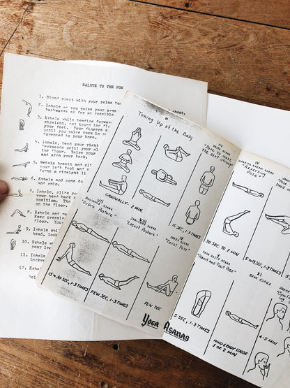 Vintage 1960s Illustrated Yoga Book