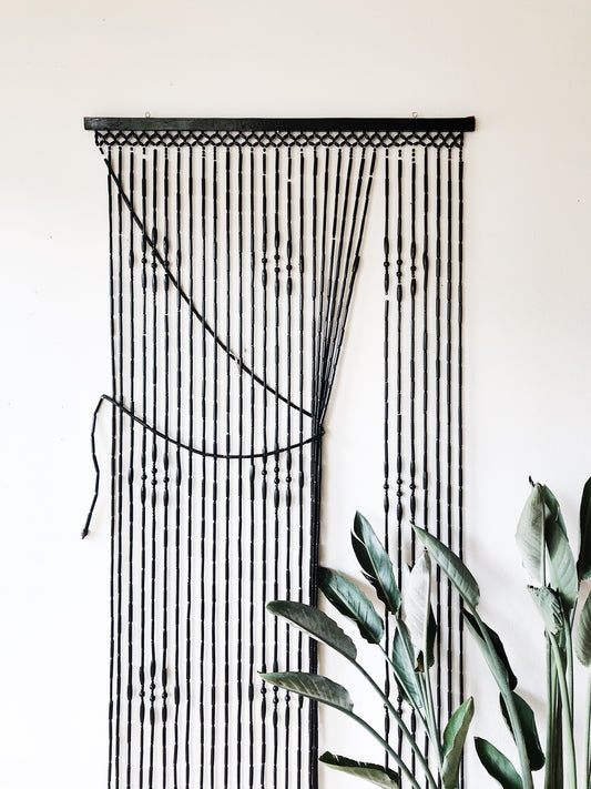 Vintage Wood Beaded Curtain