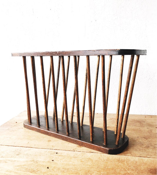 Vintage Spindle Record or Magazine Rack