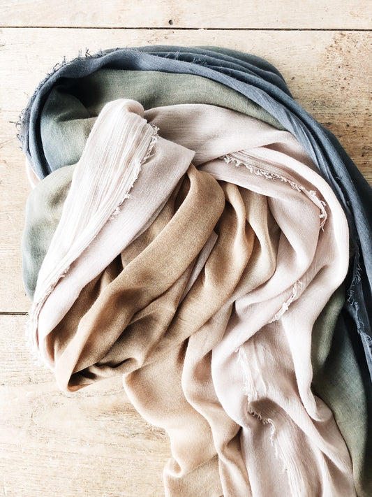 Extra Large Cashmere Silk Ombré Scarf