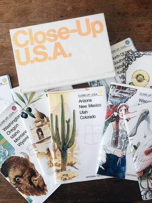 Vintage National Geographic Road Map Set