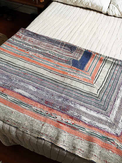 Handmade Cotton Kantha Quilt