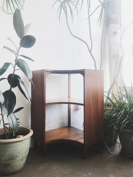 Vintage Mid Century Corner Shelf