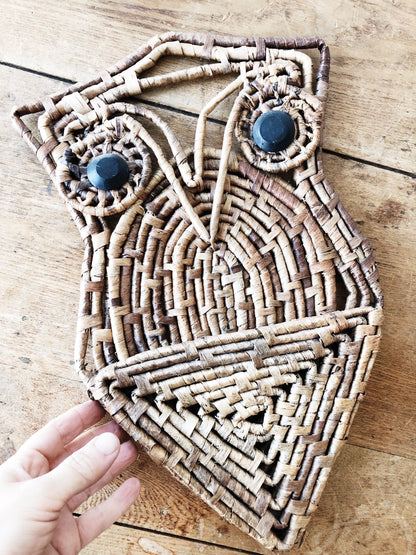 Quirky Vintage Owl Basket