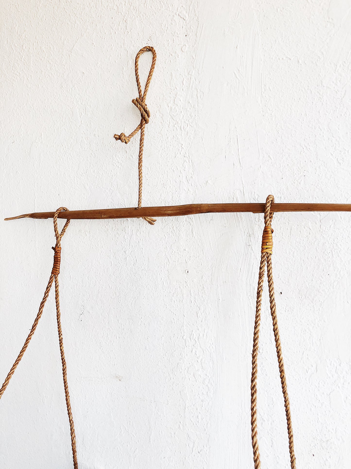 Vintage Hanging Bamboo Basket