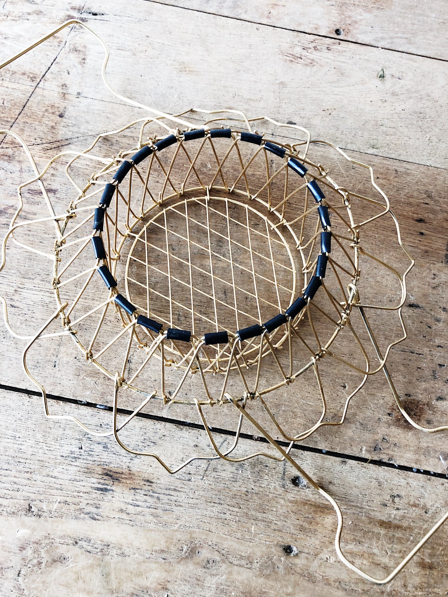 Vintage Brass Egg Basket