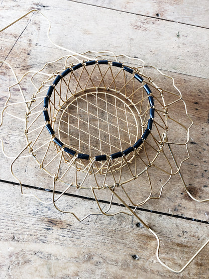 Vintage Brass Egg Basket
