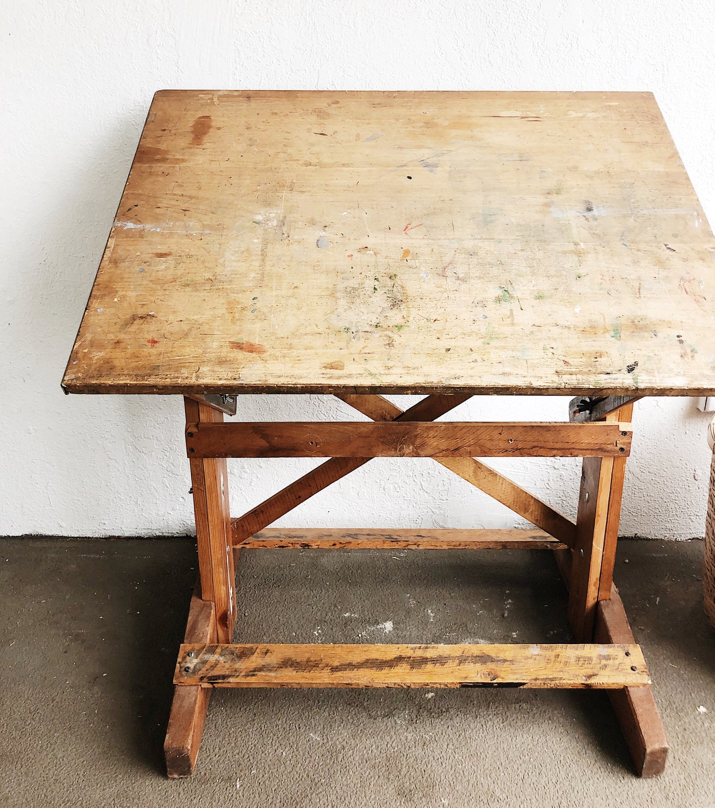 Vintage Handmade Drafting Table