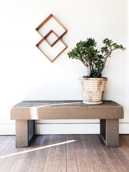 Vintage Wood Cube Shelf