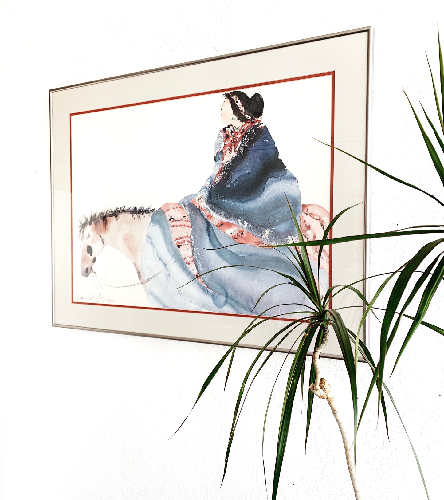 Vintage Framed Carol Grigg Print Signed