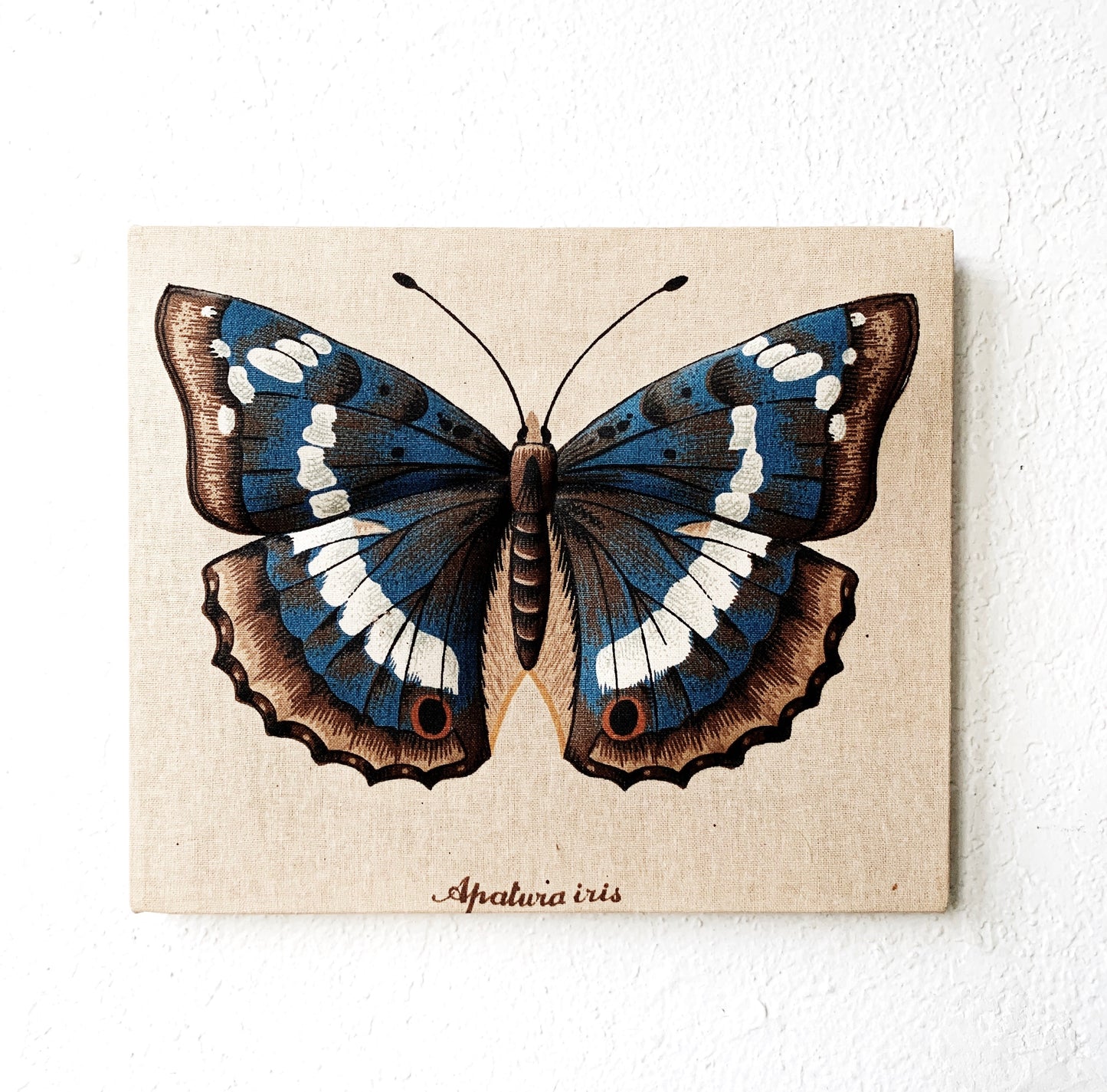 Vintage Butterfly Fabric Art