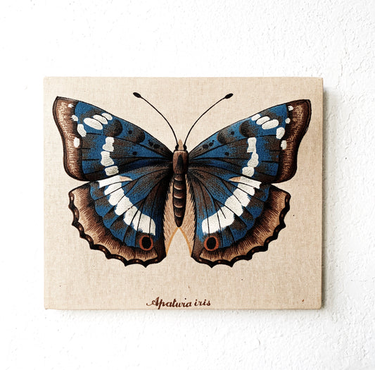 Vintage Butterfly Fabric Art