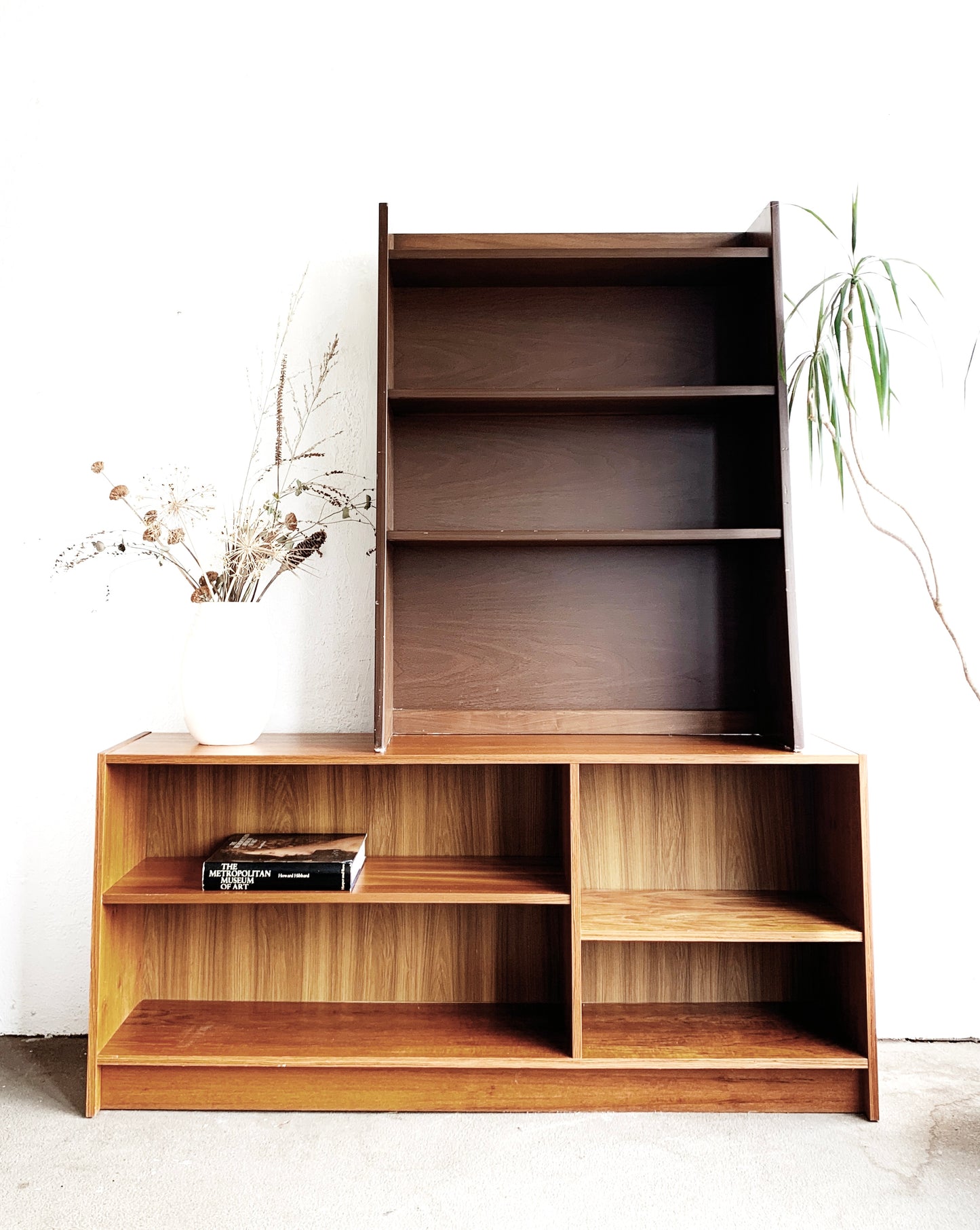 Vintage Wood Veneer Hutch Top