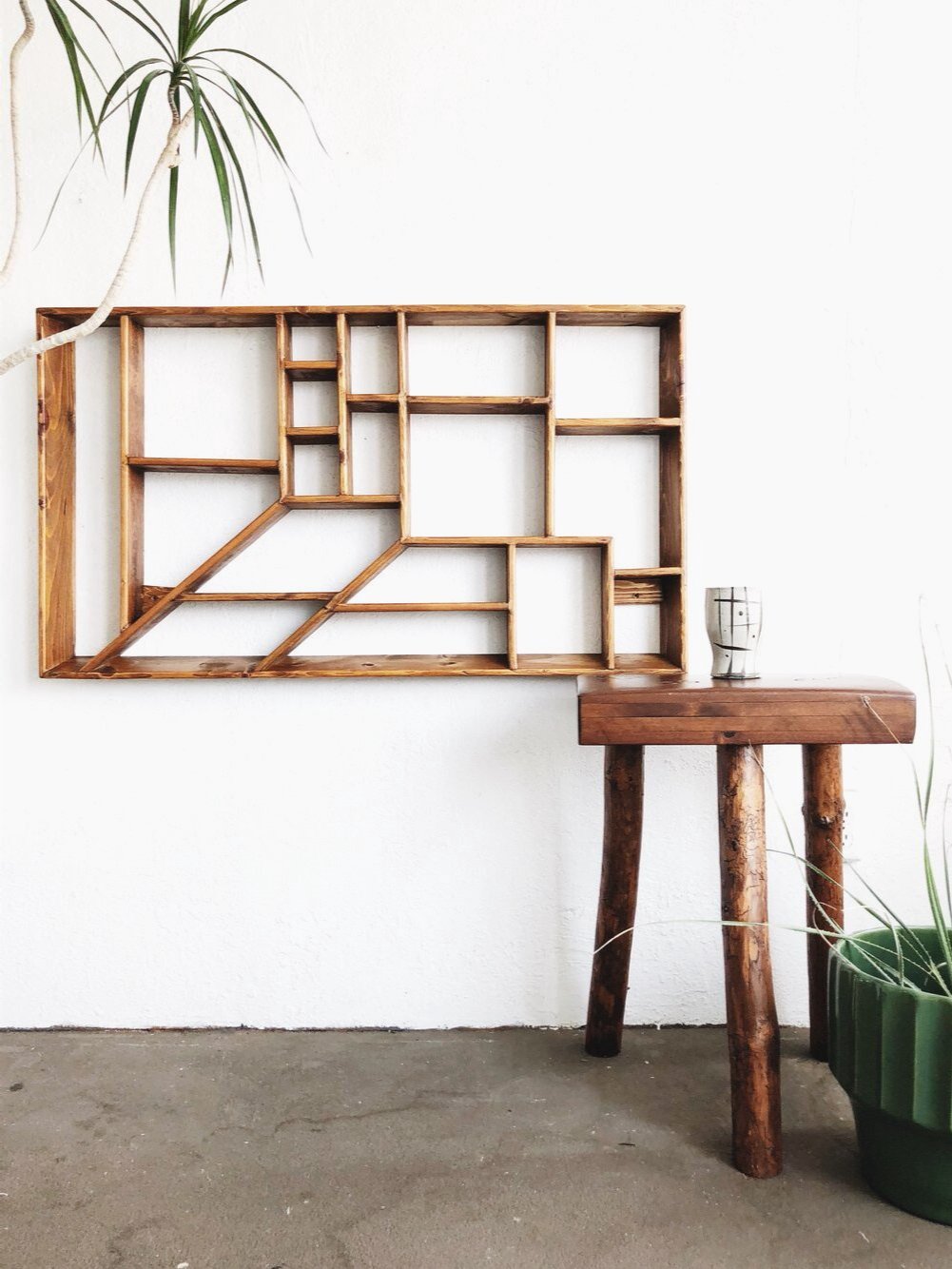 Large 1970s Handmade Shelf