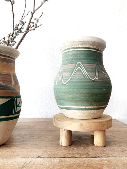 Natural Wood Pedestal Stand