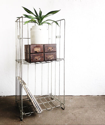 Vintage Industrial Folding Shelf