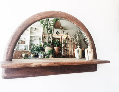 Vintage Arched Mirror Shelf