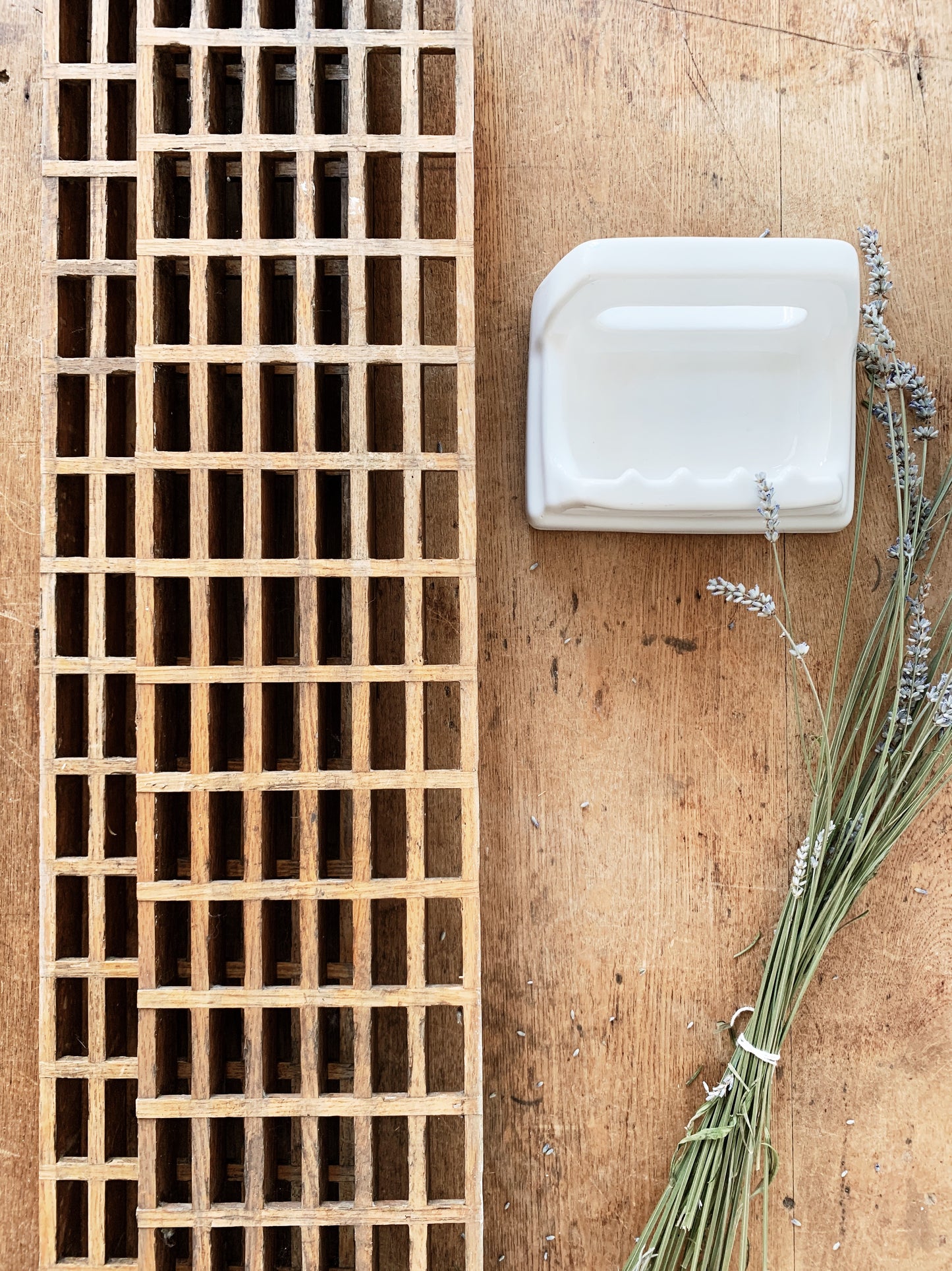 Large Antique Wood Floor Grate