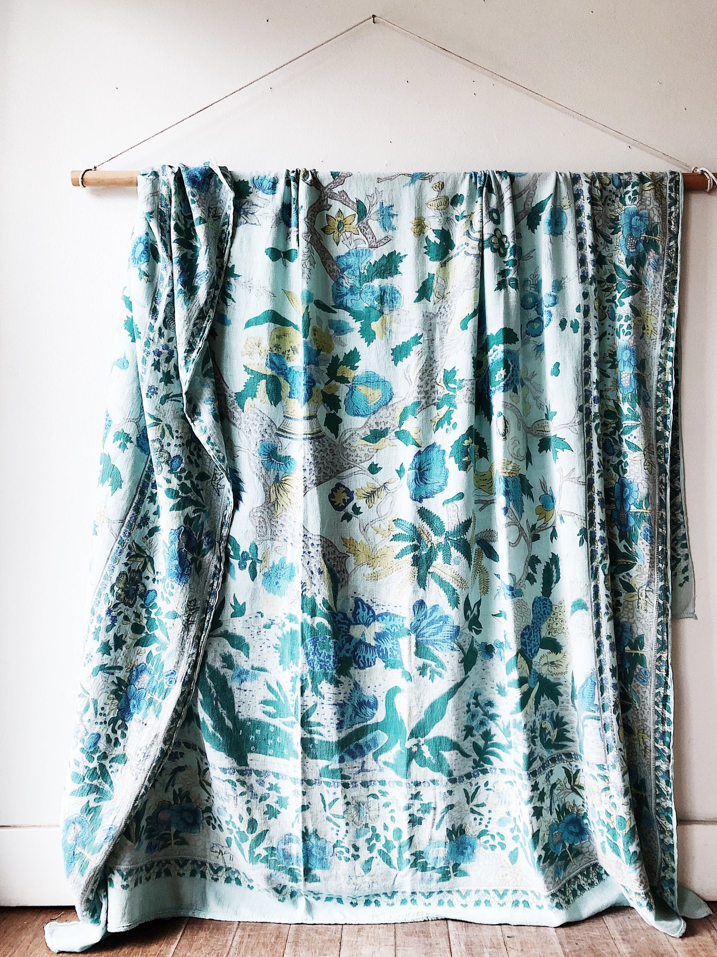 Vintage Gauzy Cotton Tree of Life Tapestry
