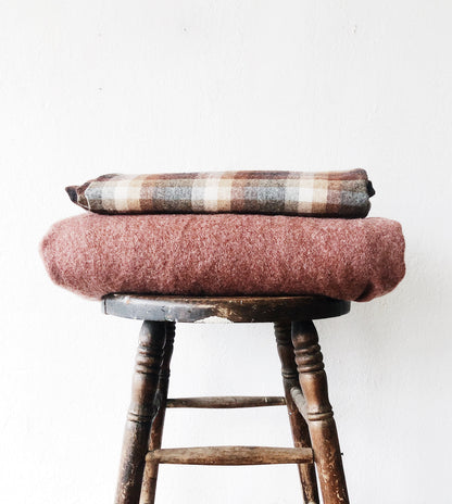 Vintage Terra Cotta Wool Blanket