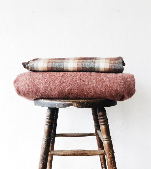 Vintage Terra Cotta Wool Blanket