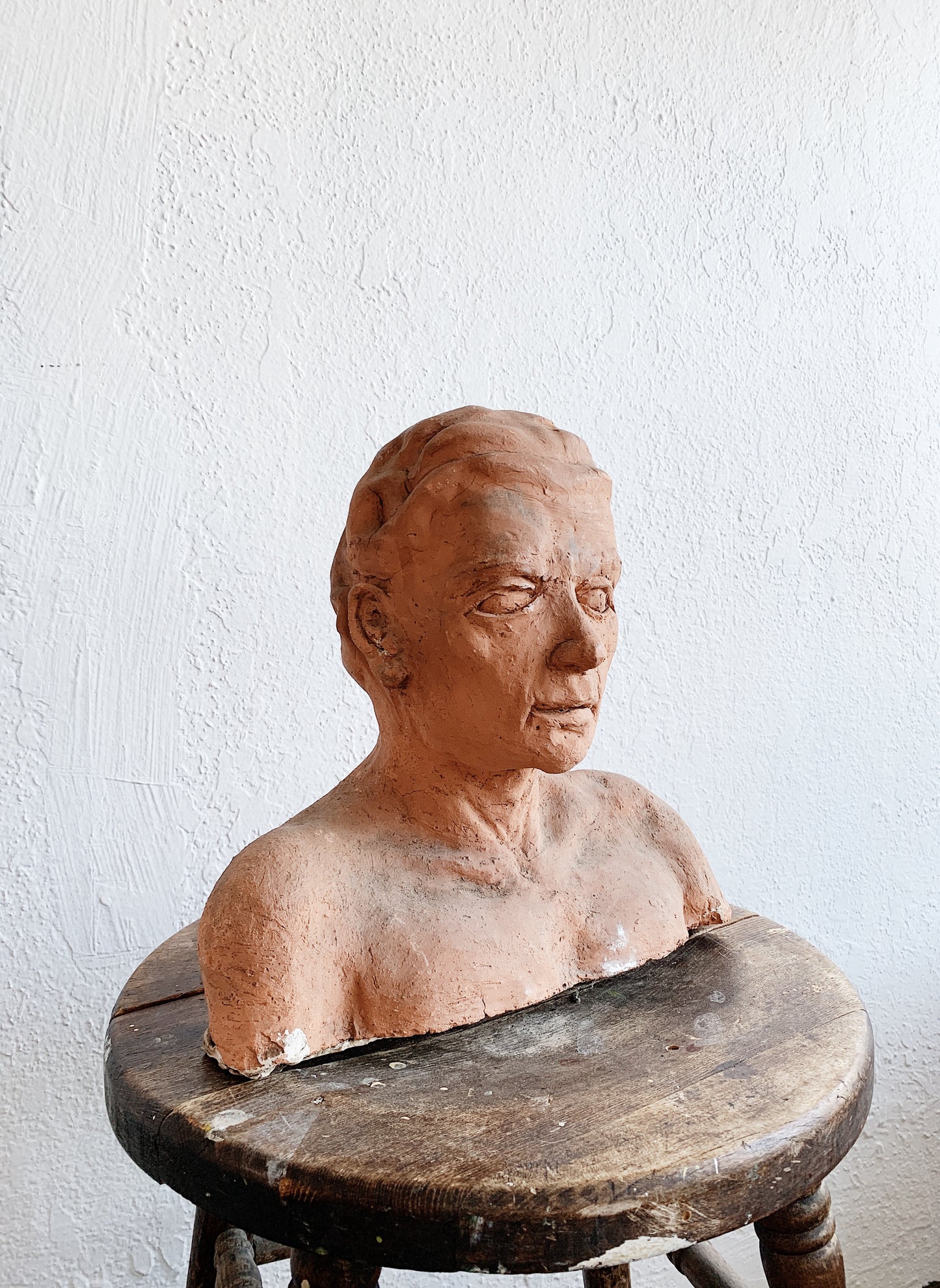 Vintage Clay Bust / Sculpture