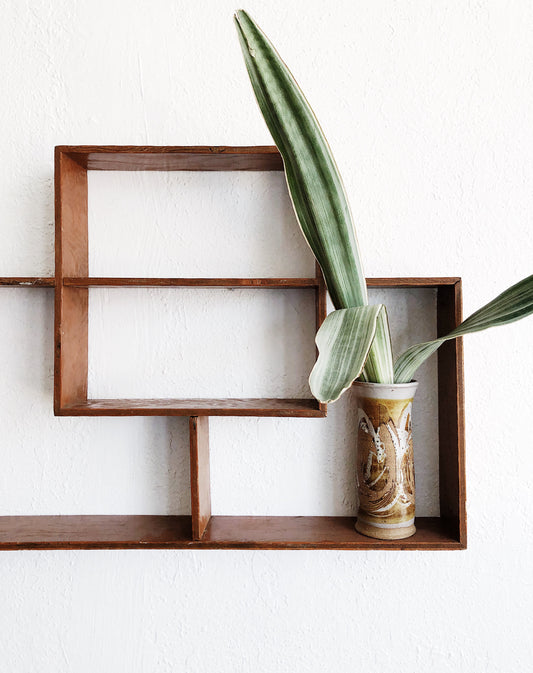 Vintage Wood Display Shelf