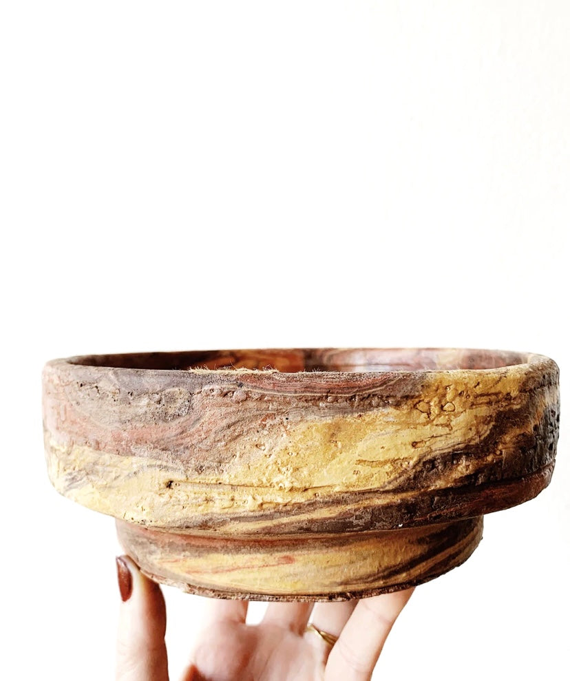 Vintage Swirl Pottery Dish