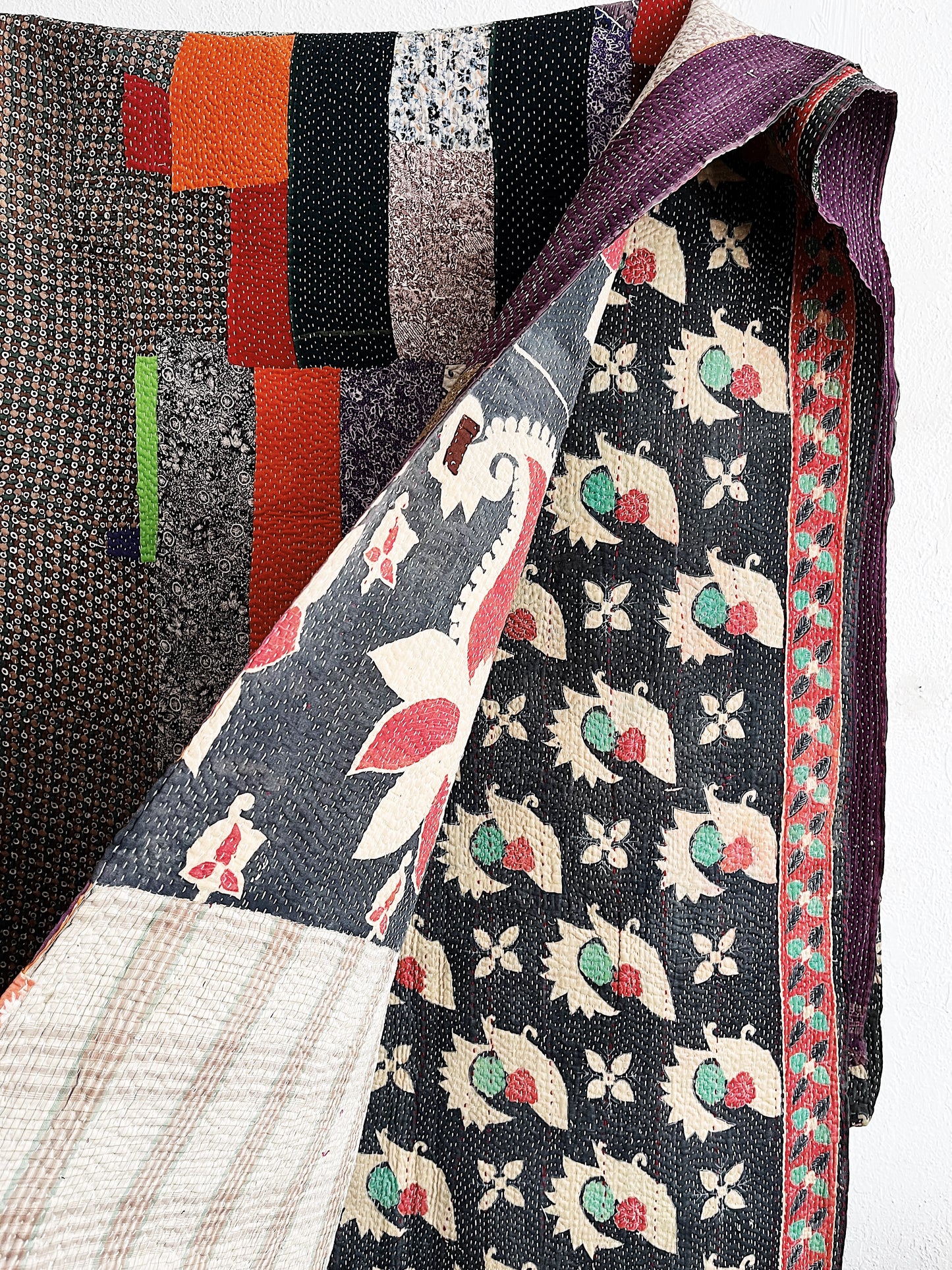 Handmade Cotton Kantha Quilt