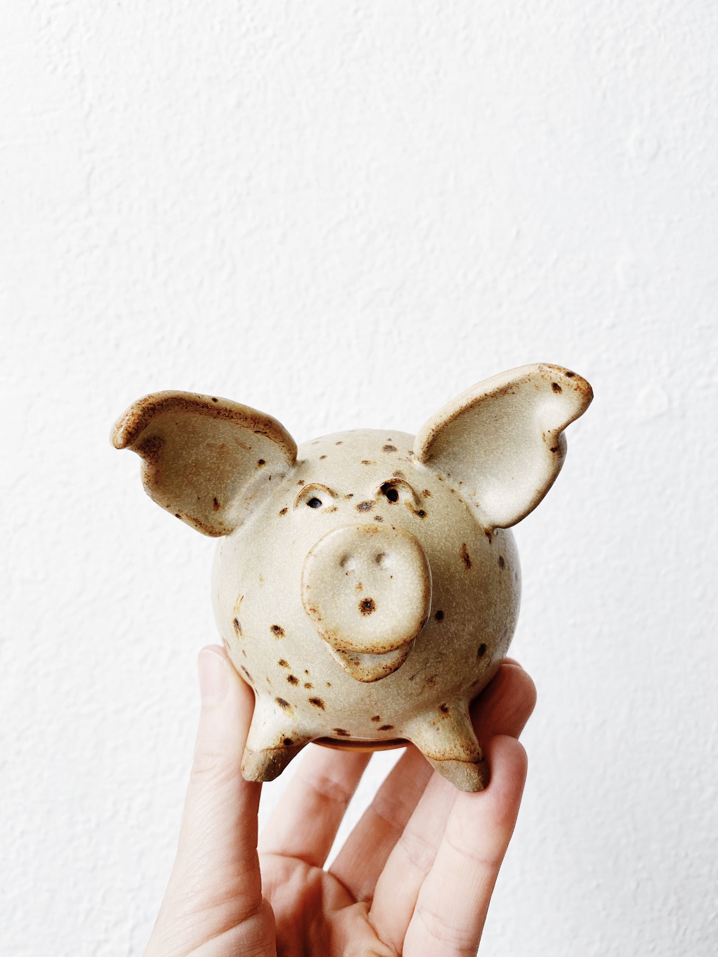 Vintage Stoneware Piggy Bank