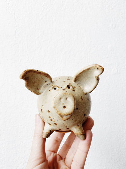 Vintage Stoneware Piggy Bank