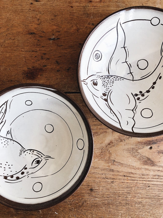 Pair of Vintage Handmade Bowls