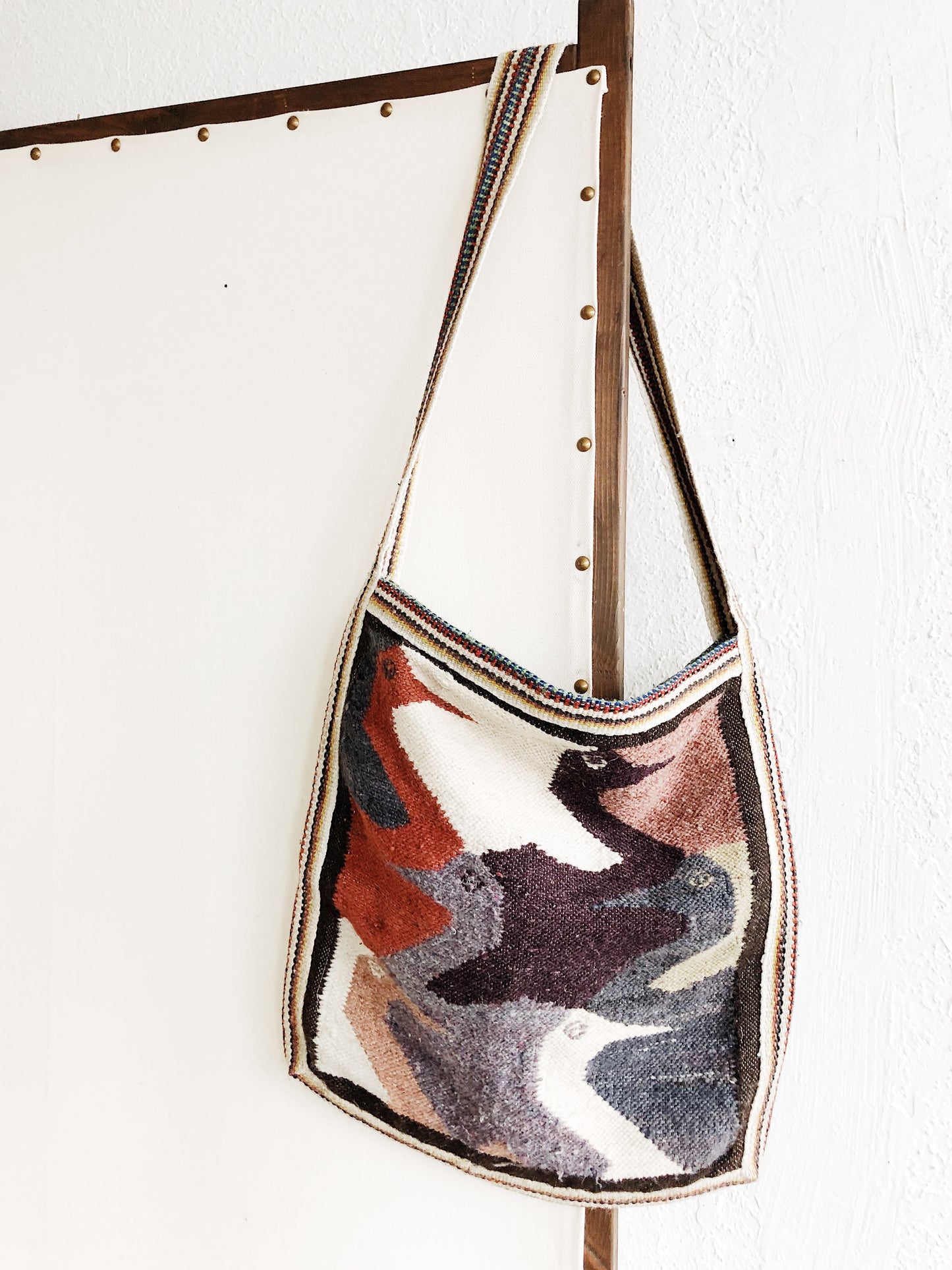 Vintage Peruvian Folk Wool Tote