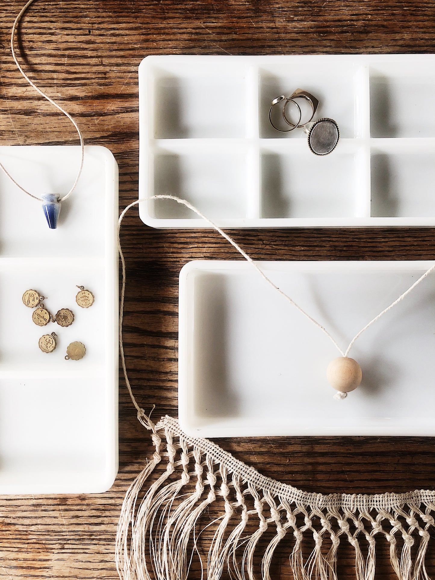 Vintage Milk Glass Tray