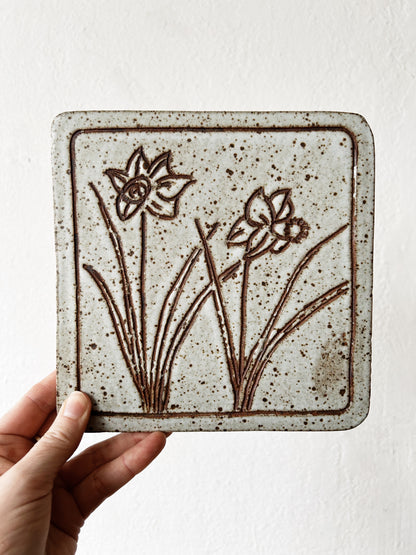Vintage Stoneware Tile Trivet