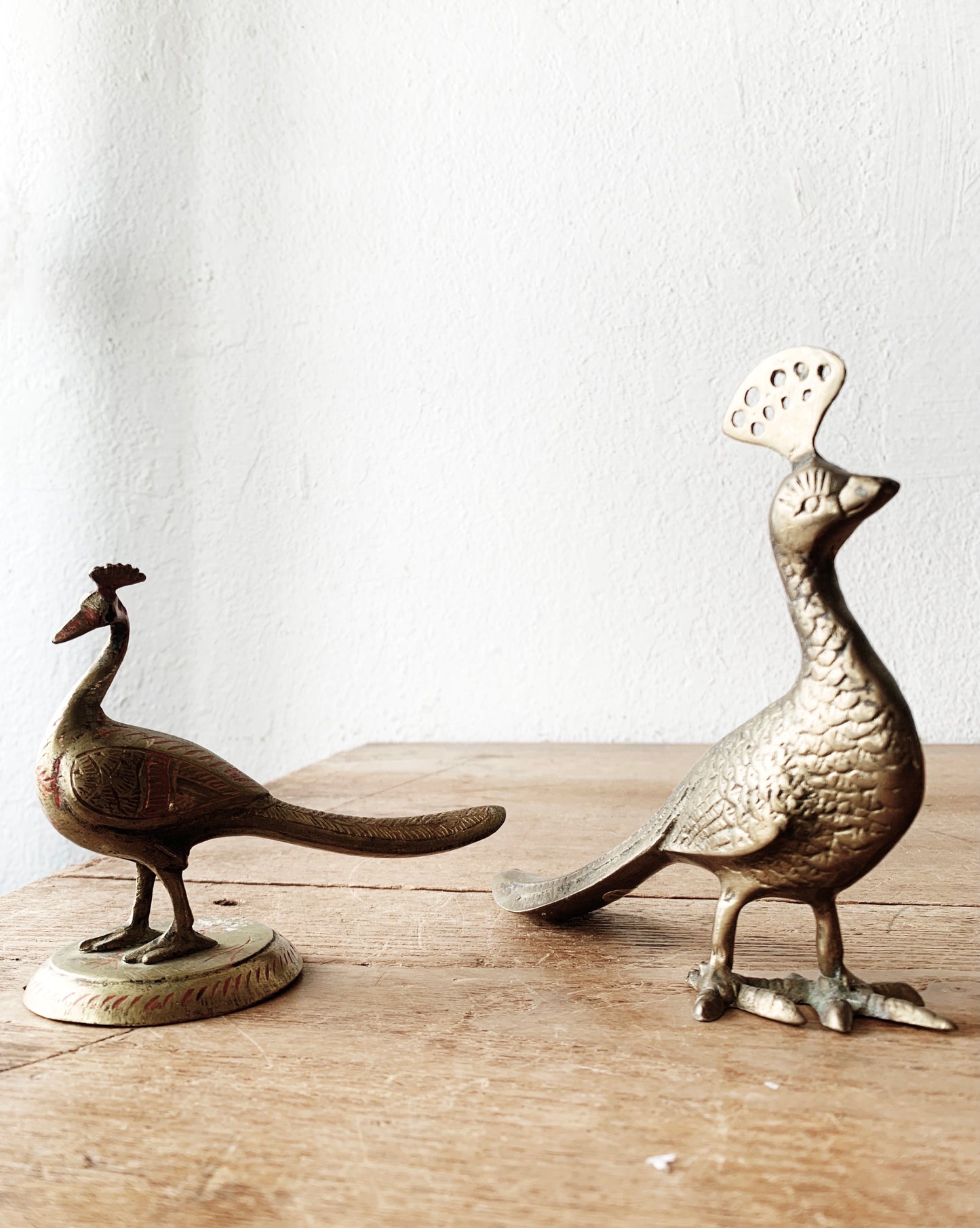 Vintage Brass Peacock