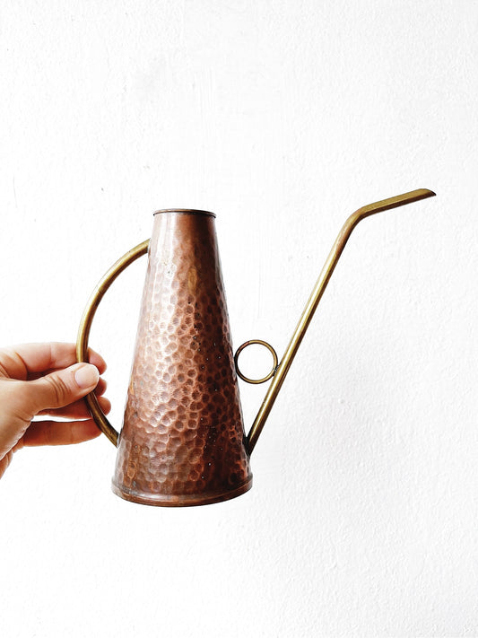 Vintage Italian Hammered Copper Watering Can
