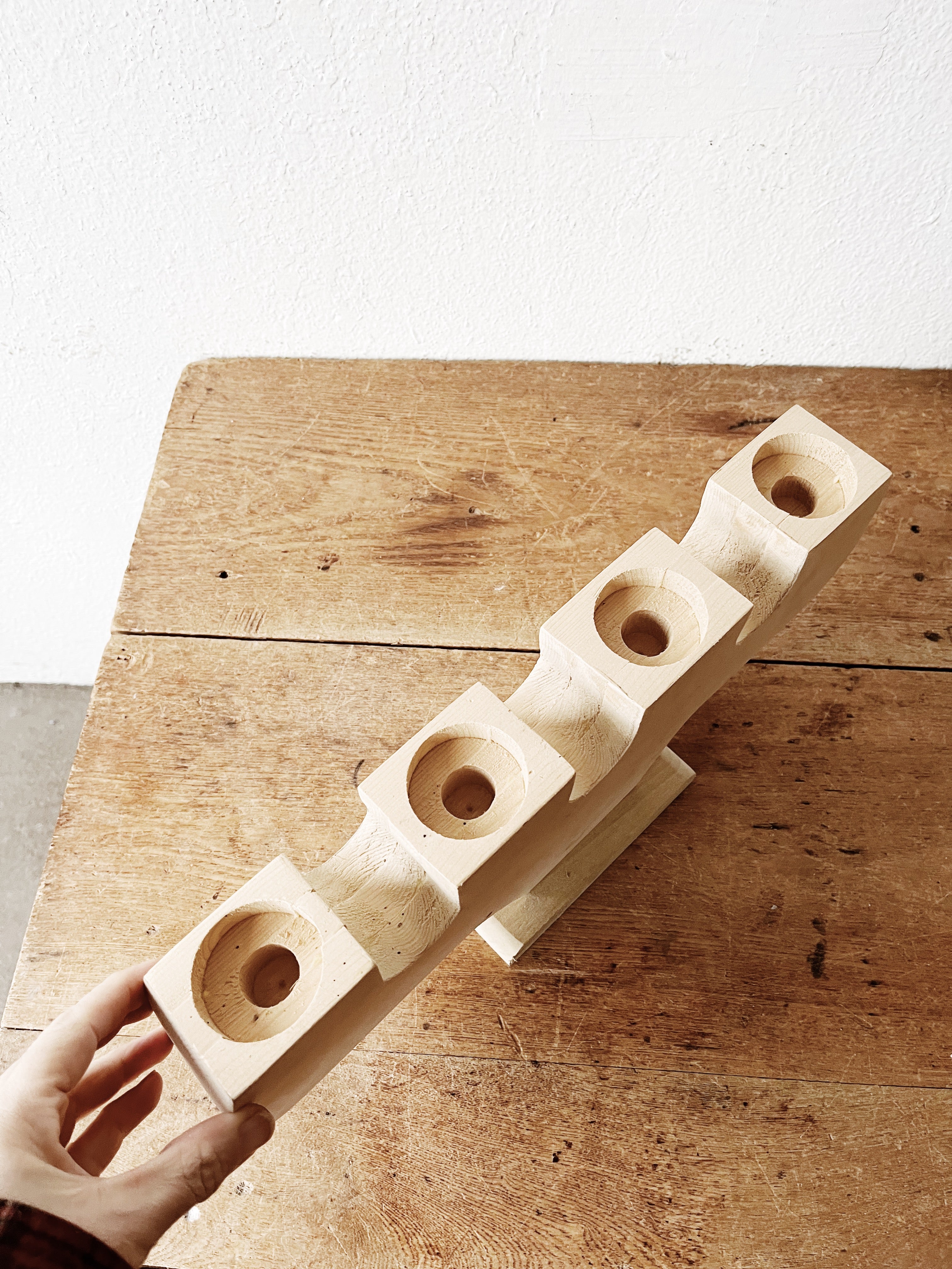 Handmade Birch Candelabra - Thumbnail 3